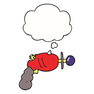 karikatür ışın silah ve düşünce balonu