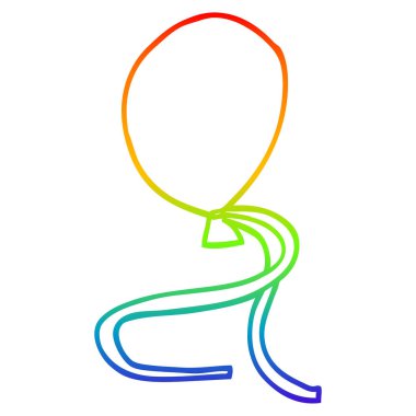 gökkuşağı gradyan çizgi çizim karikatür kırmızı balon