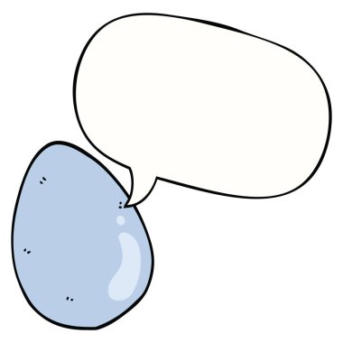 karikatür yumurta ve konuşma balonu