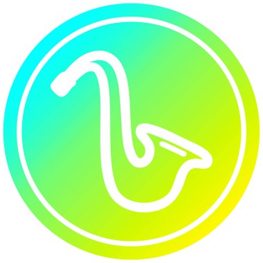 soğuk degrade spektrumda müzik aleti saksafon dairesel