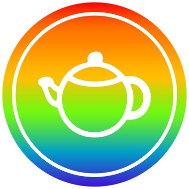 gökkuşağı spektrumlu çaydanlık dairesel