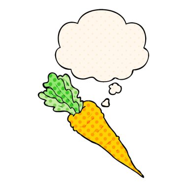 çizgi film havuç ve çizgi roman tarzında düşünce balonu