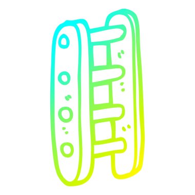 soğuk degrade çizgi çizim karikatür uzun merdiven