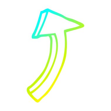 soğuk degrade çizgi çizim karikatür işaret ok