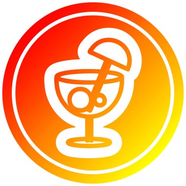 sıcak degrade spektrumda şemsiye dairesel kokteyl