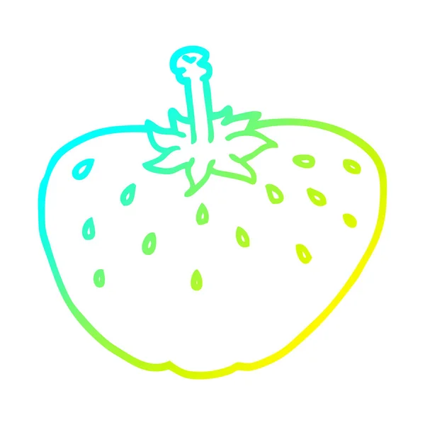 Studená Přechodová čára kresba kreslená jahoda — Stockový vektor