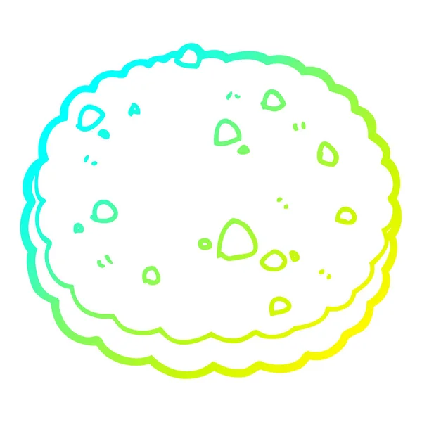 Froid gradient ligne dessin dessin dessin animé biscuit — Image vectorielle