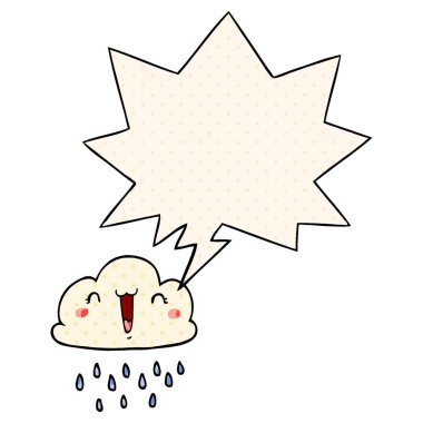 çizgi roman tarzında karikatür fırtına bulut ve konuşma balonu