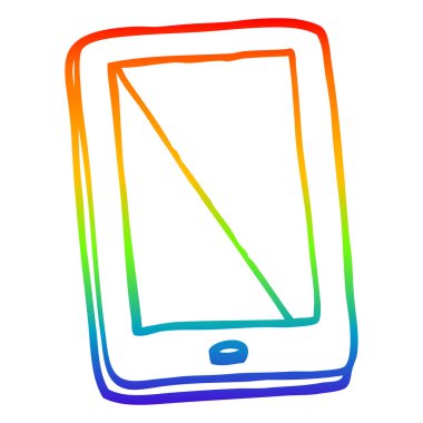 gökkuşağı gradyan çizgi çizim karikatür bilgisayar tablet