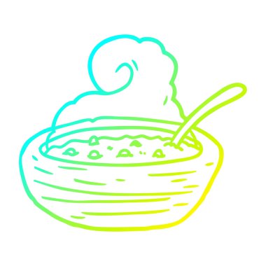 soğuk degrade çizgi suyu sıcak kase çizim