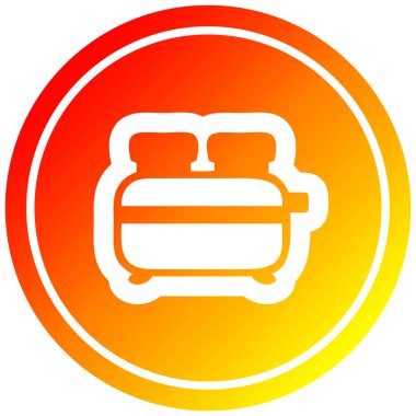 sıcak degrade spektrumda yanmış tost dairesel