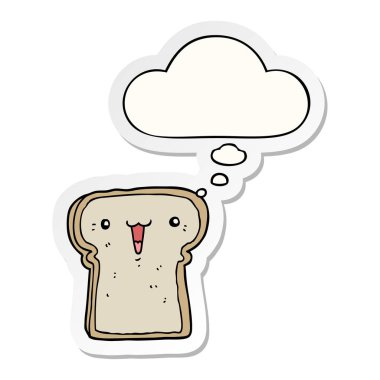 karikatür illüstrasyon ve basılı bir etiket olarak düşünce balonu