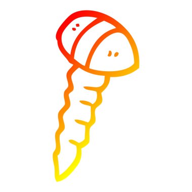 sıcak degrade çizgi çizim karikatür vida