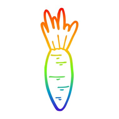 gökkuşağı gradyan çizgi çizim karikatür havuç