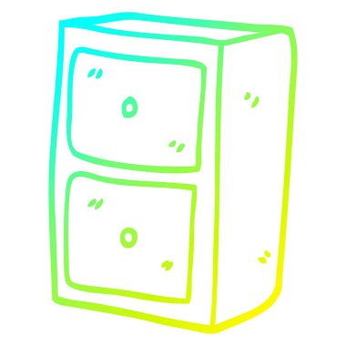 soğuk degrade çizgi çizim karikatür dosyalama dolabı