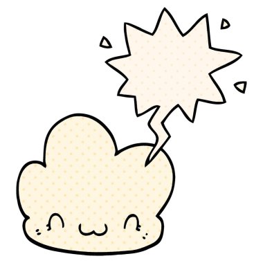 çizgi roman tarzında karikatür bulut ve konuşma balonu