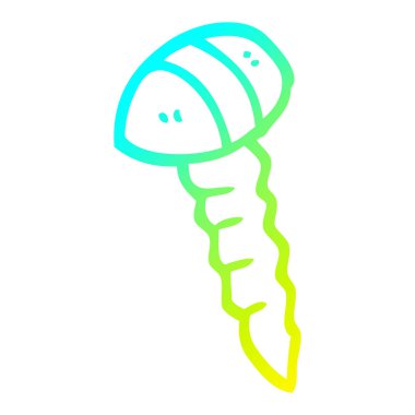 soğuk degrade çizgi çizim karikatür vida