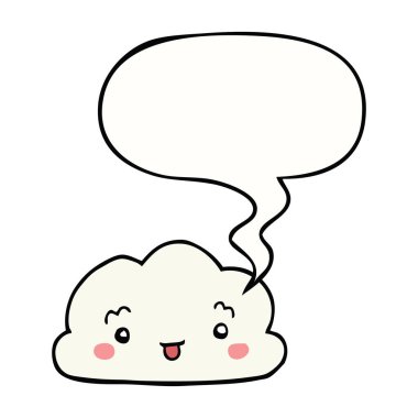 karikatür bulut ve konuşma balonu