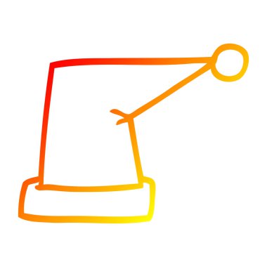 sıcak degrade çizgi çizim karikatür elf şapka