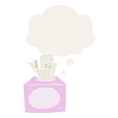 retro tarzında karikatür dokuları ve düşünce balonu