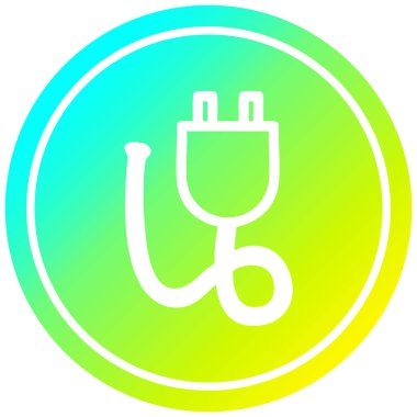 soğuk degrade spektrumda elektrik fişi dairesel