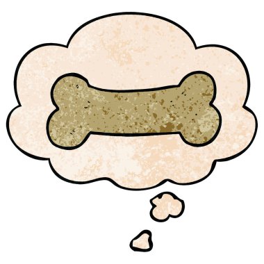 karikatür illüstrasyon çizim ve grunge textur düşünce balonu