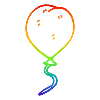 gökkuşağı gradyan çizgi çizim karikatür balon