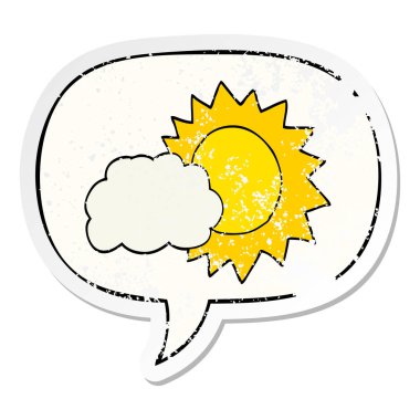 karikatür hava ve konuşma balonu sıkıntılı etiket