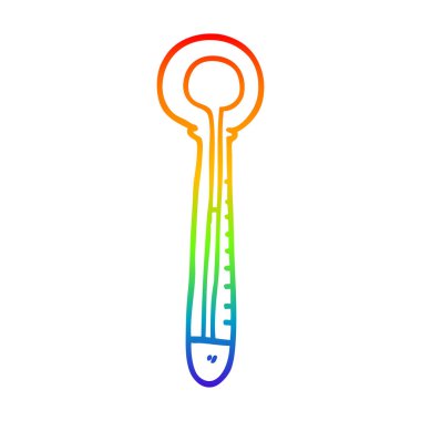 gökkuşağı gradyan çizgi çizim karikatür tıbbi termometre