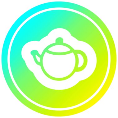 soğuk degrade spektrumda çaydanlık dairesel