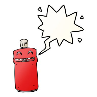 karikatür sprey ve pürüzsüz degrade tarzında konuşma balonu olabilir