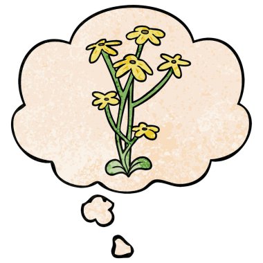 vektör doku desen kumaş karikatür çiçek ve düşünce