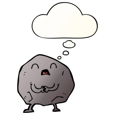 çizgi film rock ve pürüzsüz degrade tarzında düşünce balonu