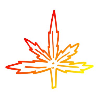 sıcak degrade çizgi çizim karikatür esrar yaprağı