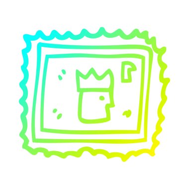 soğuk degrade çizgi çizim karton damga