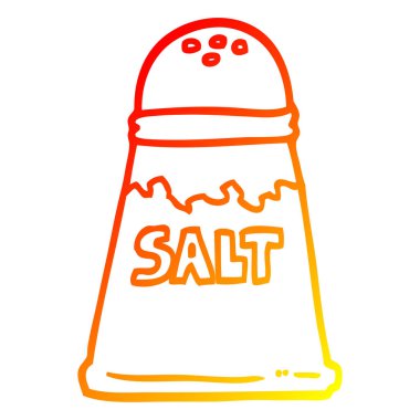 sıcak degrade çizgi çizim karikatür tuz shaker