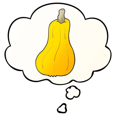 çizgi film squash ve pürüzsüz degrade tarzında düşünce balonu