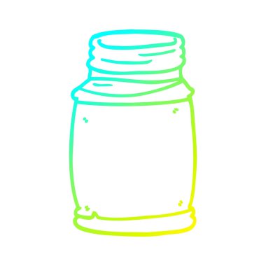 soğuk degrade çizgi çizim karikatür depolama kavanozu