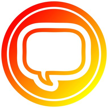 sıcak degrade spektrumda konuşma kabarcık dairesel