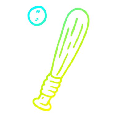 soğuk degrade çizgi çizim karikatür beyzbol sopası