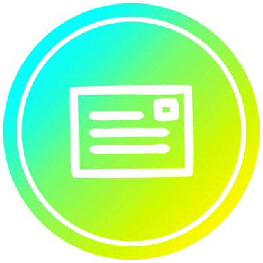 soğuk degrade spektrumda zarf harf dairesel