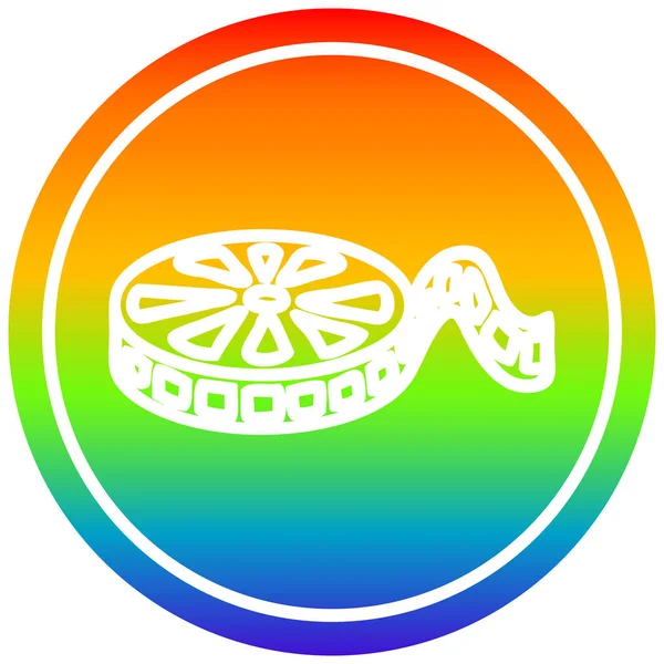 gökkuşağı spektrumlu film film makara dairesel