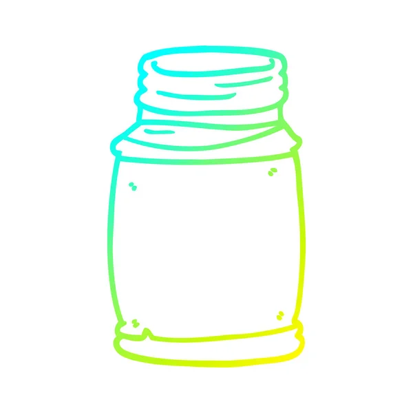 Linea gradiente freddo disegno cartone animato vaso di stoccaggio — Vettoriale Stock