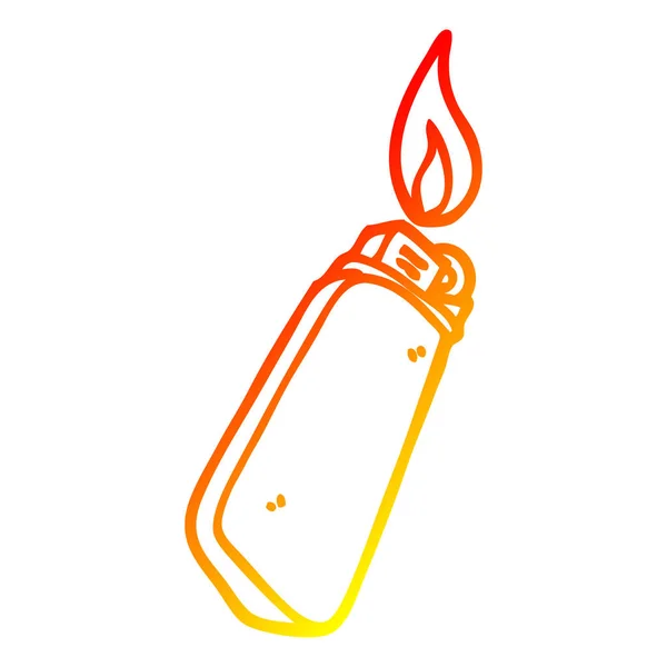 暖渐变线绘制卡通一次性打火机 — 图库矢量图片