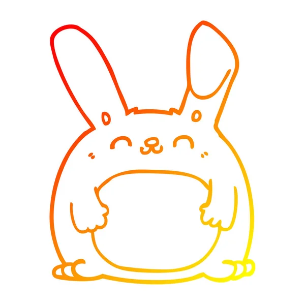 暖渐变线绘制卡通兔子 — 图库矢量图片