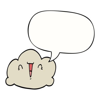 karikatür bulut ve konuşma balonu