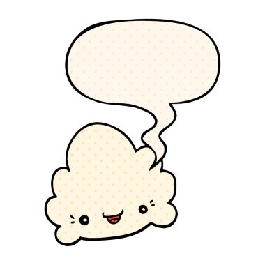 çizgi roman tarzında karikatür bulut ve konuşma balonu