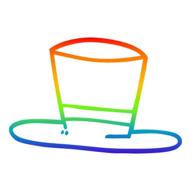 degrade çizgi gökkuşağı karikatür üst şapka