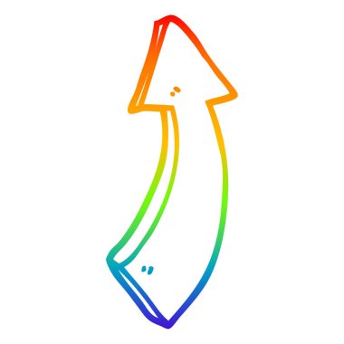 gökkuşağı degrade çizgi çizim karikatür işaret ok