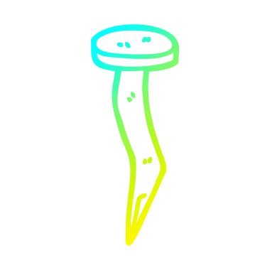 soğuk degrade çizgi çizim karikatür pirinç çivi